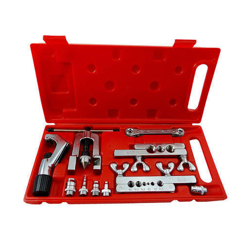 Professional Refrigeration Repairing Tool Kit - Stainless Steel, Mirror Polished & Chrome-Plated Finishes | Rust Resistant, 1 Year Warranty, Includes Battery-Operated Leak Detector & R134a Voltage Tester