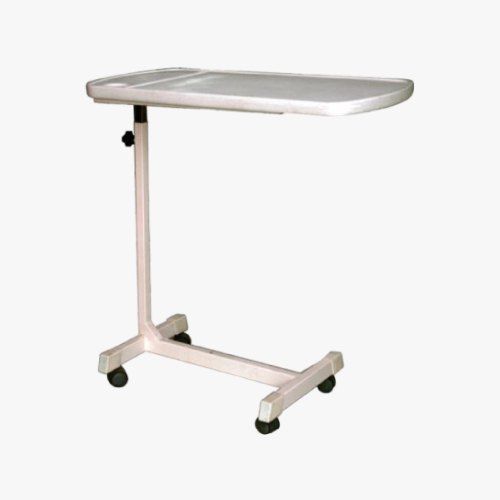 32 X 16 Inch Mild Steel Made Portable With 4 Wheel Hospital Bedside Table