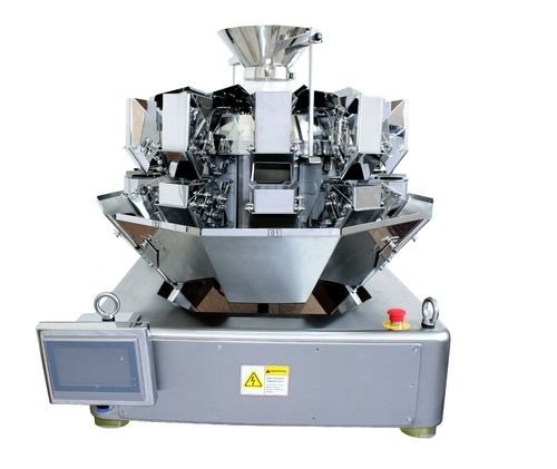 Silver Compact Mini Multihead Weigher Max. Capacity 200Gm Weighing Speed 65 Ppm Weighing Accuracy 0.5Gm Current 8A Step Motor Driving System