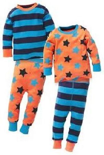 Available In Many Different Colors Full Sleeves Round Neck Breathable Printed Boys Nightwear