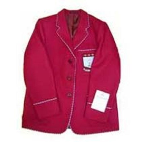 Pink Color Full Sleeves Anti Wrinkle And Anti Shrink School Uniform Blazers