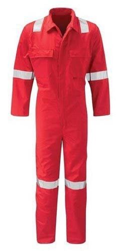 Red Color Full Sleeves Plain Industrial Uniform For Industry