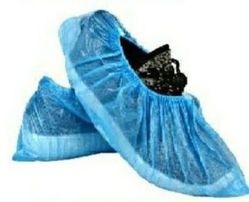 Sky Blue Color Disposable Foldable Plain Shoe Protective Cover