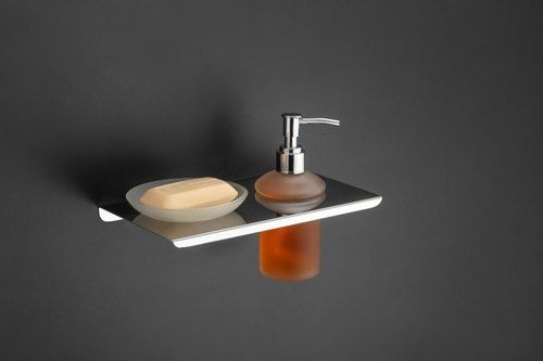 2 In 1 Stainless Steel Soap Dish With Liquid Dispenser For Bathroom Fittings