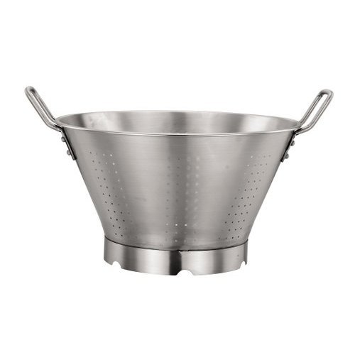 28Cm Stainless Steel Colander - Color: Silver
