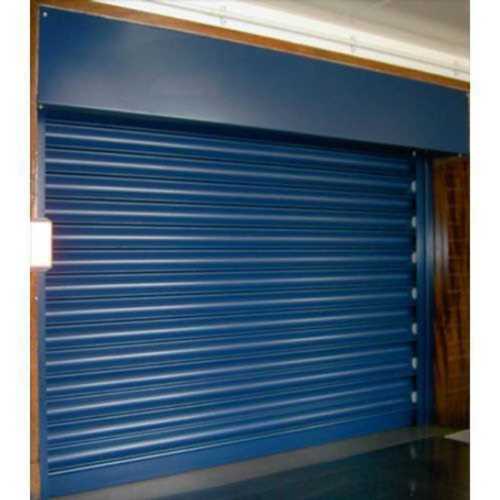 Automatic 8 To 10 Feet Full Height Blue Iron Shutter 