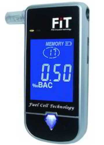 Black Fully Electronic Breath Analyzer With Digital Power