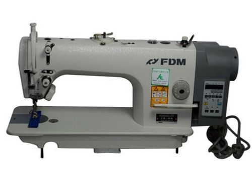 White Industrial Semi Automatic Single Needle Sewing Machine