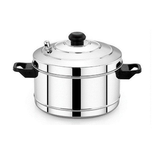 Mirror Finish Stainless Steel Idli Cooker With 4 Plate Interior Coating: Polished