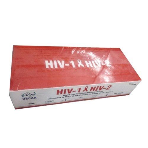 Portable Single Use Medical 20ul Serum 5.0 Ng/ml Sensitivity Hiv 1 And 2 Test Kit