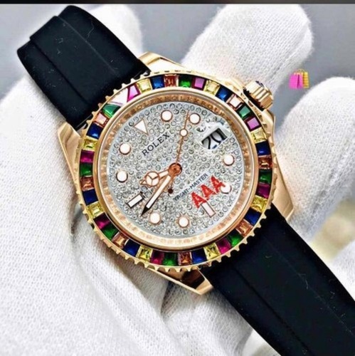 Wristwatch Round Dial Analog Type Silver Color Watch For Mens