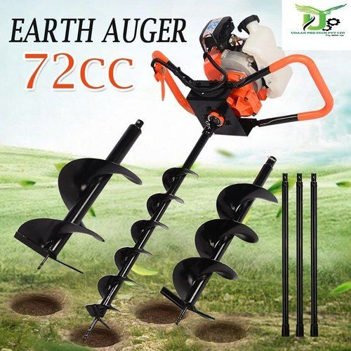 Semi Automatic Gasoline Earth Auger Capacity 4-16 Inch Depth Power Consumption 1Liter Per Hour