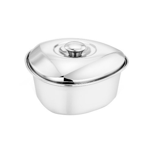 Triangle Shape Stainless Steel Casserole Set - Color: Silver