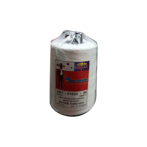 Light In Weight White Abrasion Resistant 5000 10000 Meter 3 Ply Spun Polyester Sewing Thread Roll