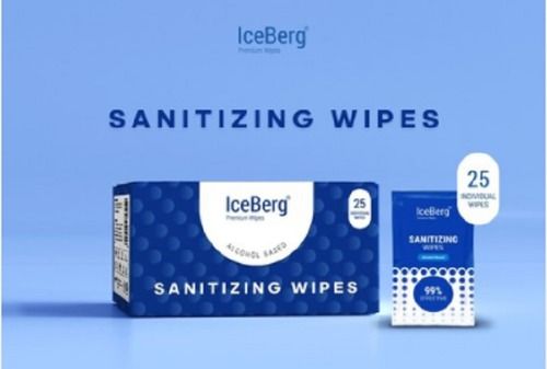 150x200 Mm Iceberg Chemical Free Disinfectant Face Wet Wipes