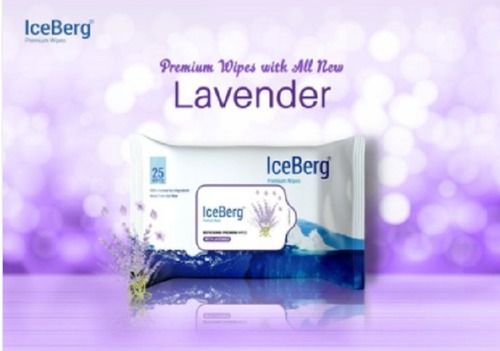 150x200 Mm Lavender Fragrance Skin Cleaning Refreshing Wipes