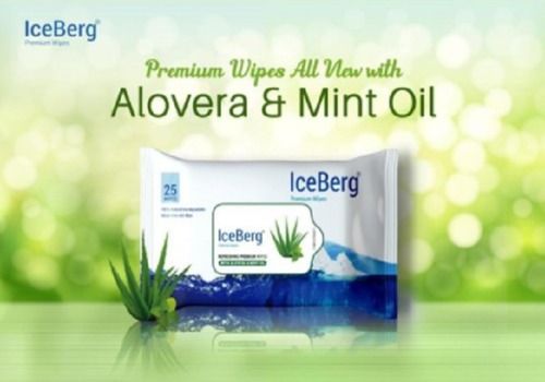 Ice Berg Aloe Vera And Mint Oil White Cleaning Wipe