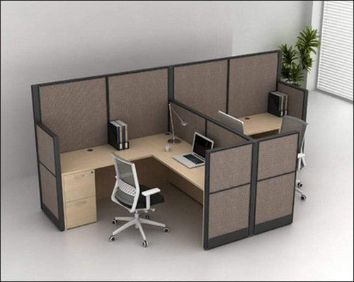 L Shape FRP Qubicle Office Workstation With 2.5 Feet Height