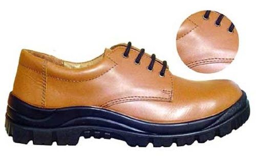 Yellowish Brown Color Nice Grip Durable Soles Mens Leather Safety Shoes Size: Available In Many Different Sizes