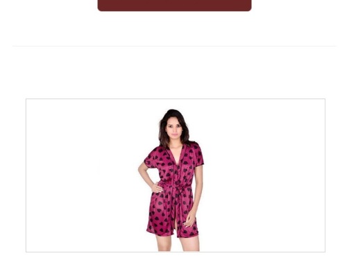 समर ब्लैक एंड पिंक कलर लेडीज़ प्रिंटेड डिज़ाइनर शॉर्ट नाइटी