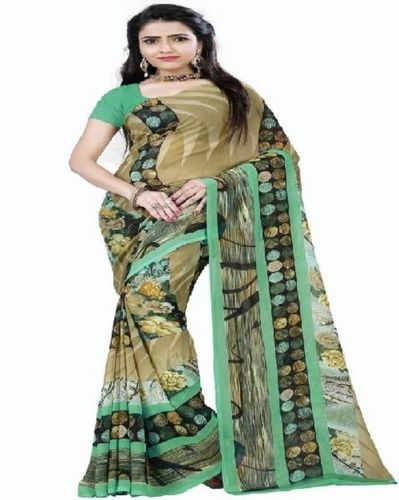 Fancy Designer Daily Wear Multi-Color Plain Georgette Sarees