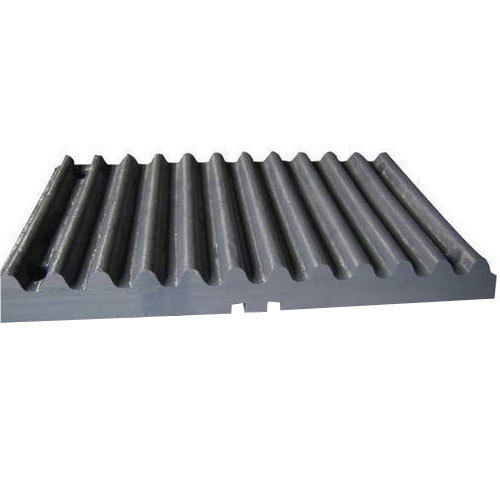 Black Powder Coated Manganese Steel Rock Crusher Jaw Plate (Hardness 50 To 60 Hrc)