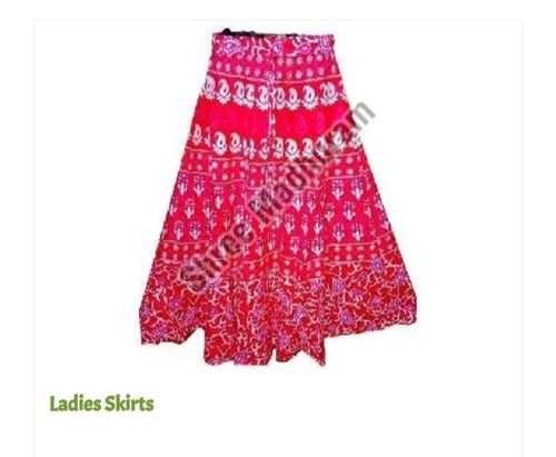 Printed Pattern Fancy Pink Color Ladies Skirt