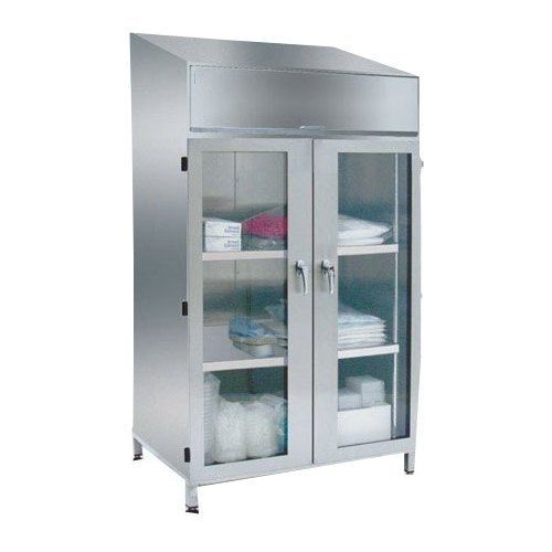 Grey 5 To 6 Feet Height Polished And Vertical Type Stainless Steel Sterile Cabinet