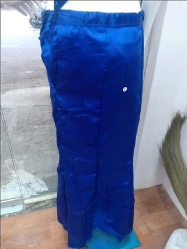 Indian Blue Color Skin Friendly Soft And Comfortable Silk Ladies Plain Saree Petticoat 