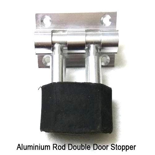 Polished Aluminum Rod Double Door Stopper Application: Home