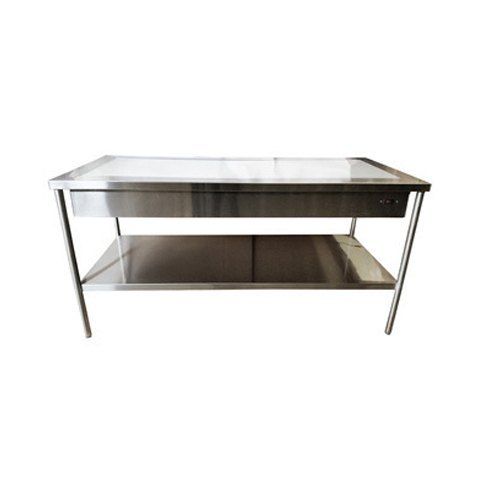 Rectangular Shape With Glossy Surface Finish Hospital Mild Steel Sorting And Inspection Table