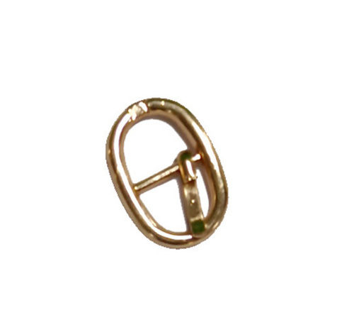 Round Shape Golden Plated Steel Metal Shoe Buckles