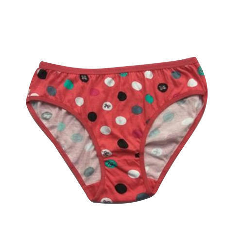 Trendy And Fabulous Red Color Skin Friendly Dotted Lycra Cotton Ladies Hipster Panties With Smooth Elastic