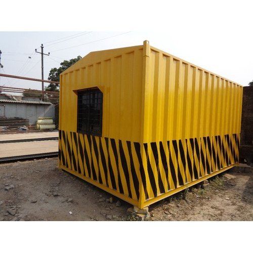 10 X 10 X 8.6 Feet Color Coated Rectangular Shaped Prefabricated Steel Portable Police Cabin