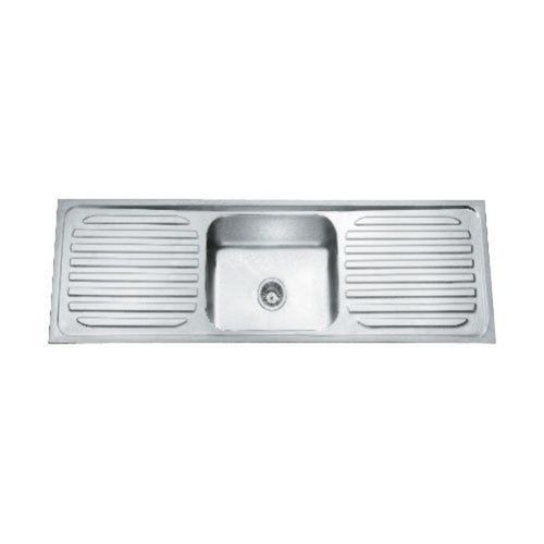 One Piece 52 X 18.5 Inch Undermount Stainless Steel Single Bowl Kitchen Sink With Drainboard