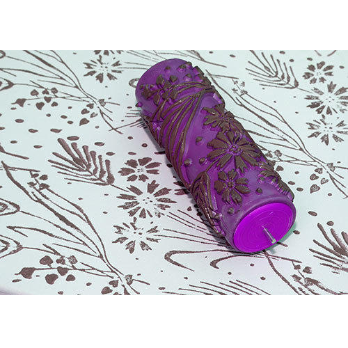 6 Inch Purple Color Designer Soft Rubber Roller For Wall Painting