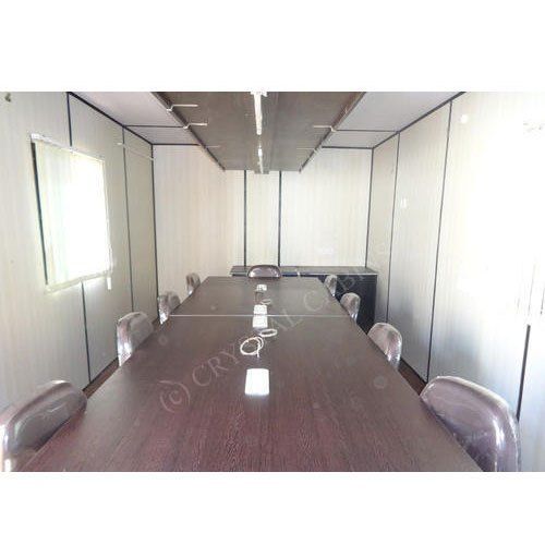 8.6 Feet Height And 20 Feet Length Steel Made Rectangular Shape Portable Conference Cabin Use: Office