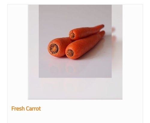 Organic and Fresh Carrot with 3% Calcium