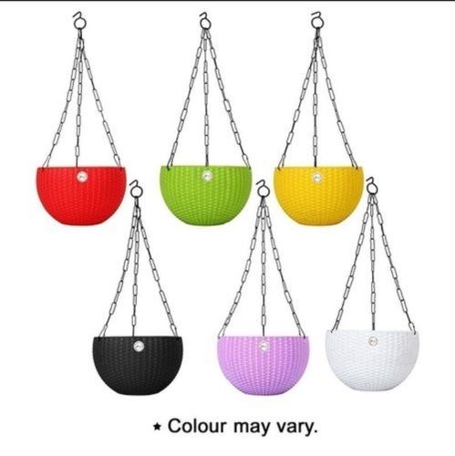 Plain Hanging Basket 7 Inches With Metal Hanging Chain