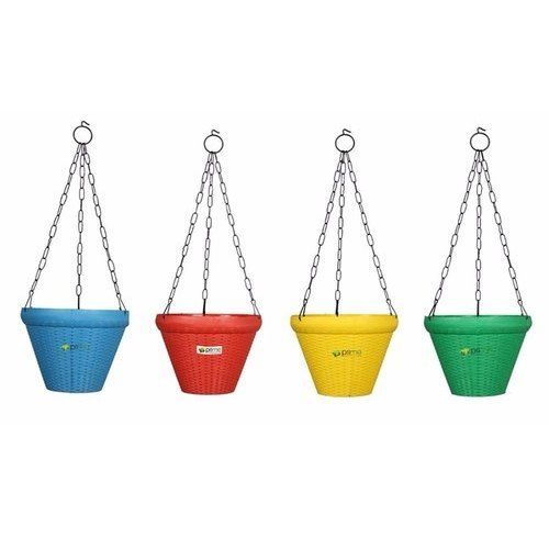 Various Colors Are Available Plain Hanging Flower Pots With Metal Chain