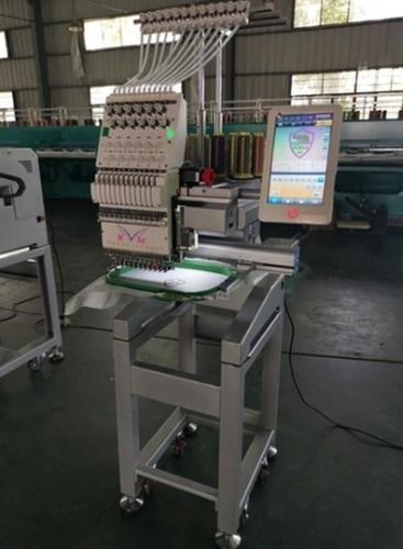 Tablets Rvm 1201 Automatic 12 Needles Single Head Embroidery Machine 1000 Rpm