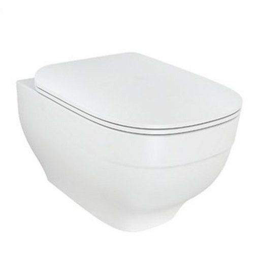 White Close Front Wall Hung Ceramic Western Toilet Seat Size: As Per Availability Or Order