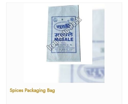 White Color Printed Pattern Spices Packaging Bag