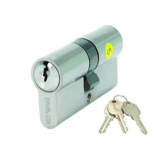 Polished Compact Design Cylindrical Door Lock With Graphite Three Key