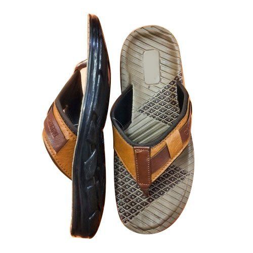 Daily Wear Casual Mens Slipper With Rexine Strap And Pu Sole