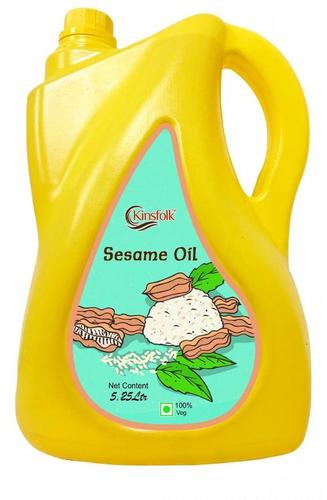 Plastic Jars Packed Pure Vegetarian Sesame Oil 5.25 Litre For Cooking Uses