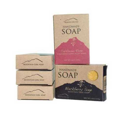 Paper Rectangle Printed Soap Packaging Box With Screen Printing 