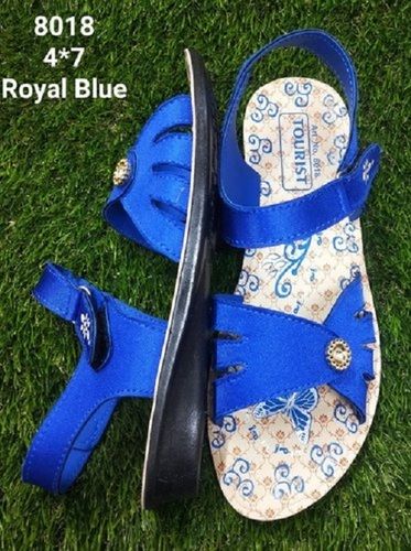 Royal Blue Formal Wear Ladies Rexine Sandal