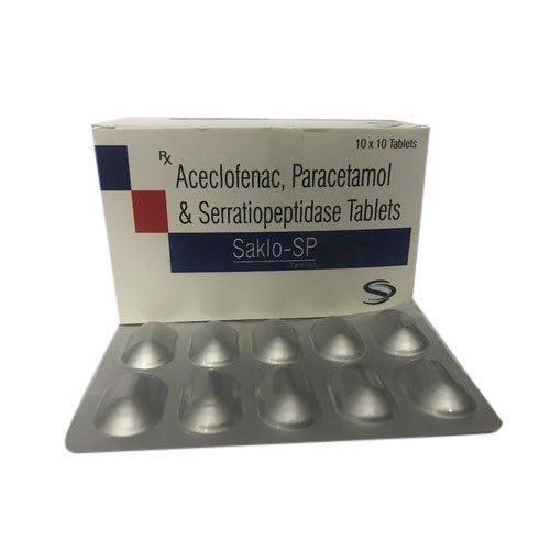 Saklo SP Aceclofenac Paracetamol And Serratiopeptidase Tablets