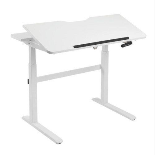 White Adjustable Height Tables Capacity 100Kg With Height 5 Feet